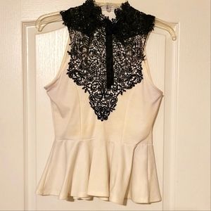 Lace embellished top